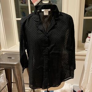 LK Bennett Black Button Down Shirt